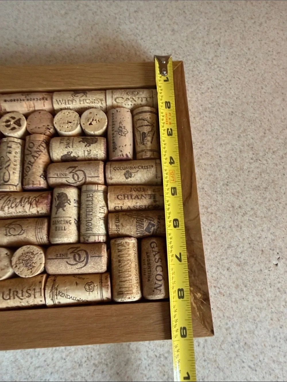 Rustic Bamboo Wine Cork Trivet - Natural Brown